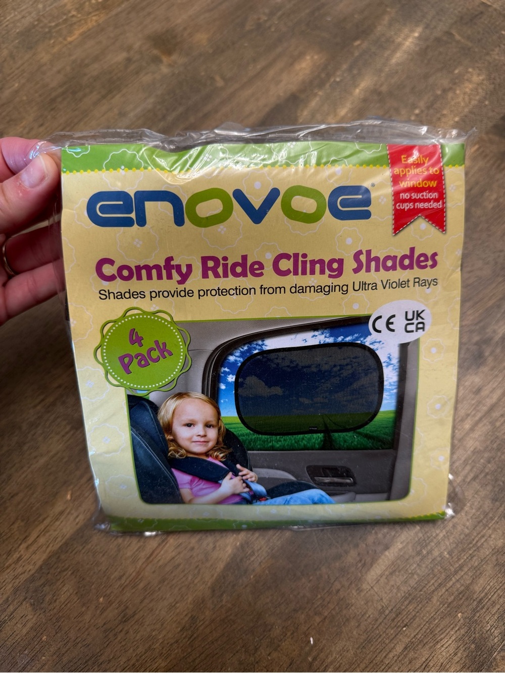 Car Window Cling Shades - Black (4 Pack)